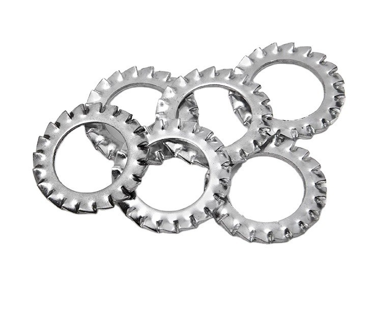 DIN6798A M2.5 M3 M4 M5 M6 M8 M10 M12 M14 M16 M18 M20 304 Stainless Steel Washers External Toothed Gasket Serrated Lock Washer