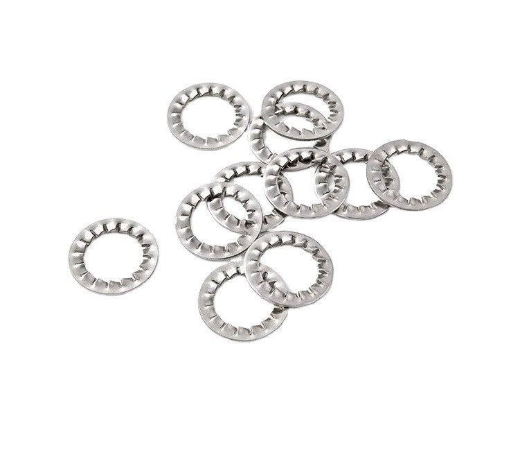 304 Stainless Steel DIN6797 M3 M4 M5 M6 M8 M10 Conical Serrated Lock Washer External Tooth Funnel Saw-Shaped Locking Washer