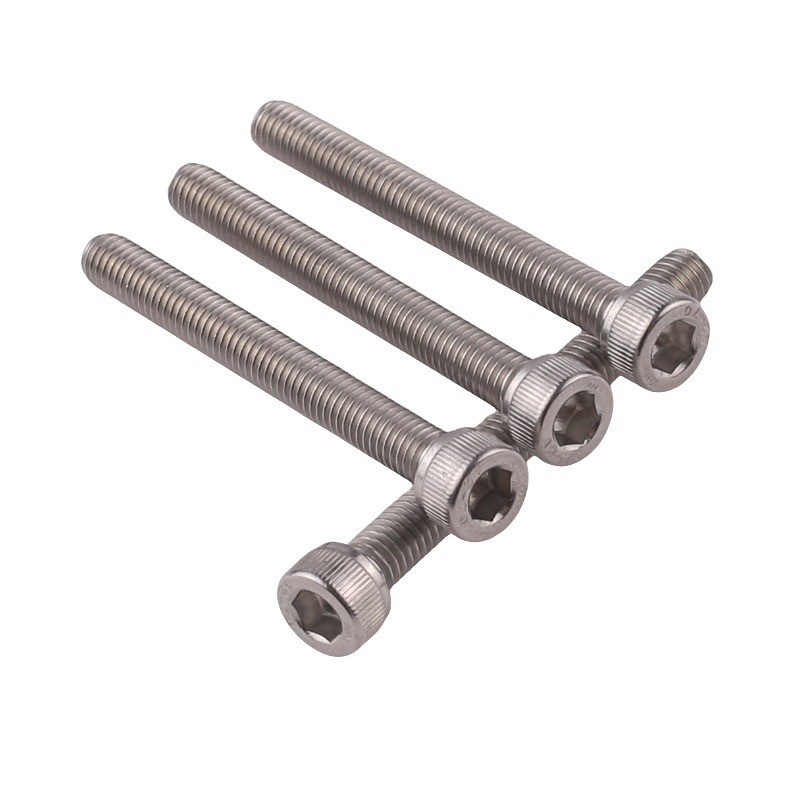 M1.6 M2 M2.5 M3 M4 M5 M6 M8 M10 M12 M14 M16 M20 Stainless Steel Hex Socket Screw with Knurled Cylindrical Head DIN 912