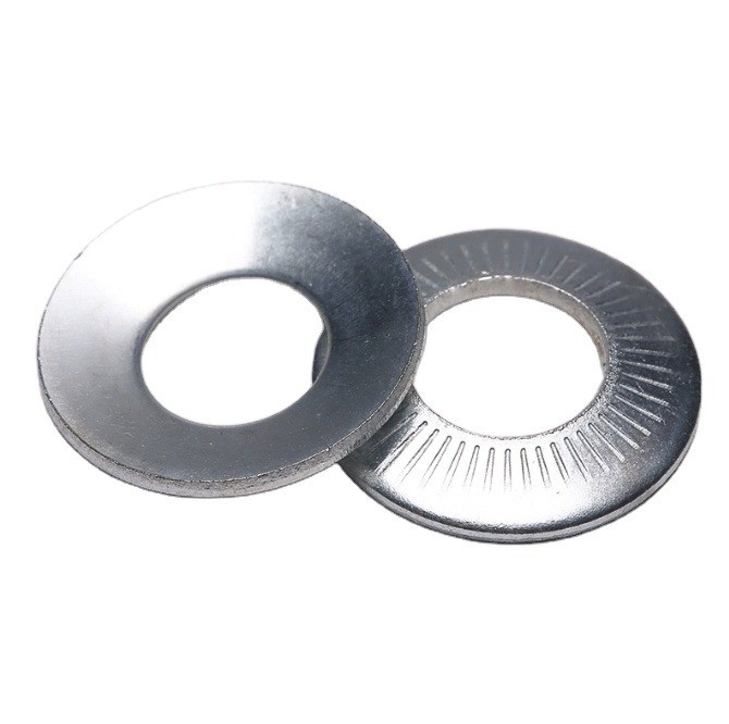 M3-M30 NFE25511 Stainless Steel French Anti-Loose Lock Washer Disc Dish Locket Washer Knurled Flat Washer Round Knurling