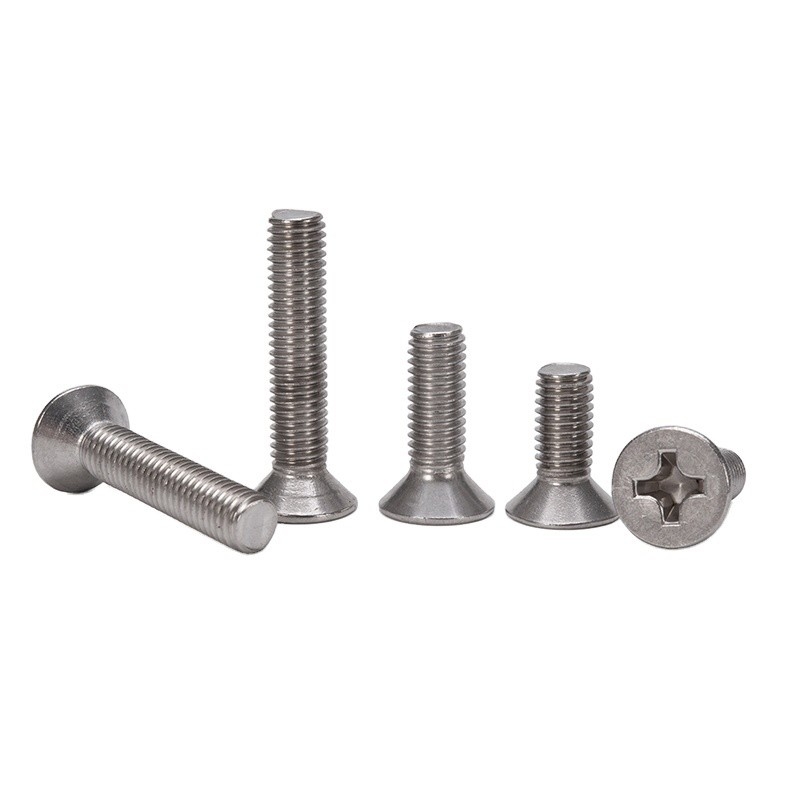 304 Stainless Steel Cross Recessed Countersunk Flat Head Screw with Metric Measurement System and JIS Standard