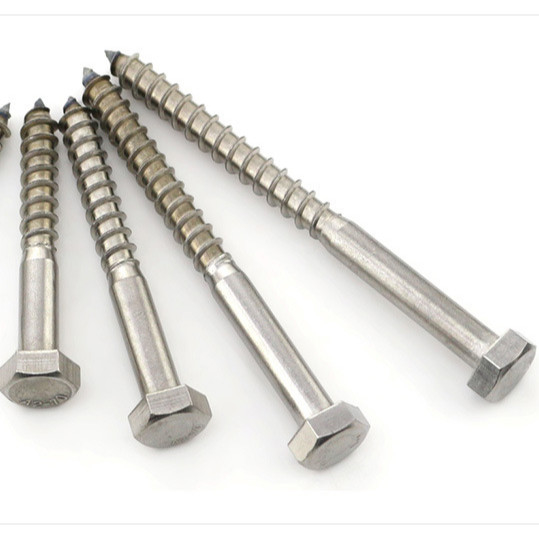 JIS Standard Stainless Steel Hex Lag Wood Screw with Whole ST6 ST8 ST10 ST12 Thread