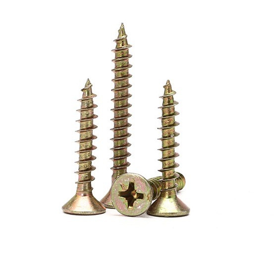 Yellow Zinc Plated Self Tapping Chipboard Screw C1022 for M3.5 M4.2 M5.5