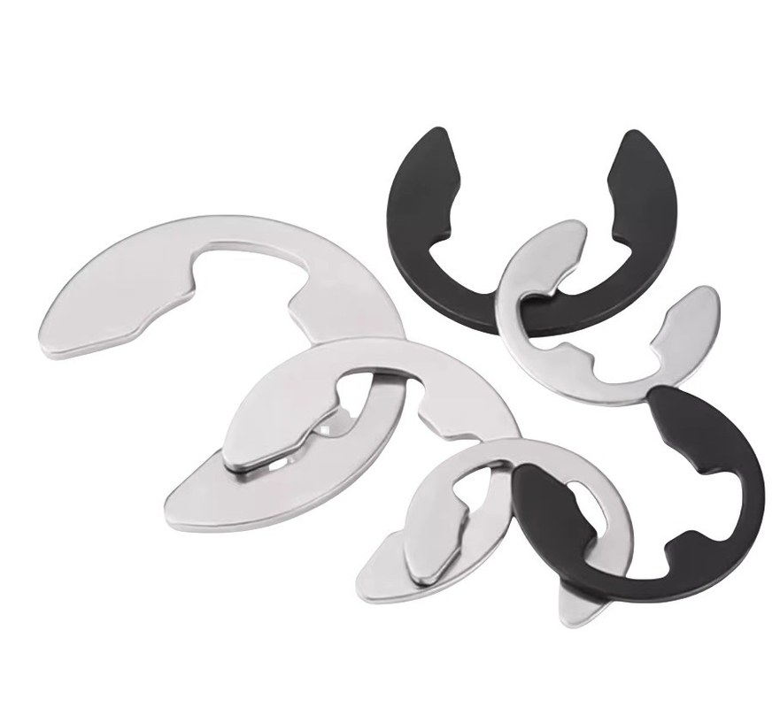 Plain Finish Stainless Steel E-Shaped Snap Ring Open Retaining Ring E Type Circlip Internal Tooth Style GB896 DIN6799