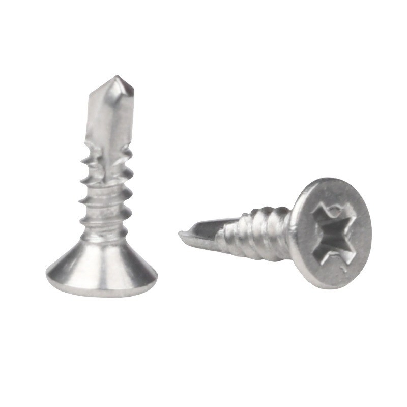 ST4.2 Metric Measurement System Carbon Steel Dacromet Hex Head Self Drilling Screw With Flange for Industrial Strength