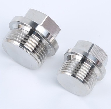 Laryngeal Plug 304 Stainless Steel Outer Hexagon Flange Face Plug for Plugging Oil and Water Pipes