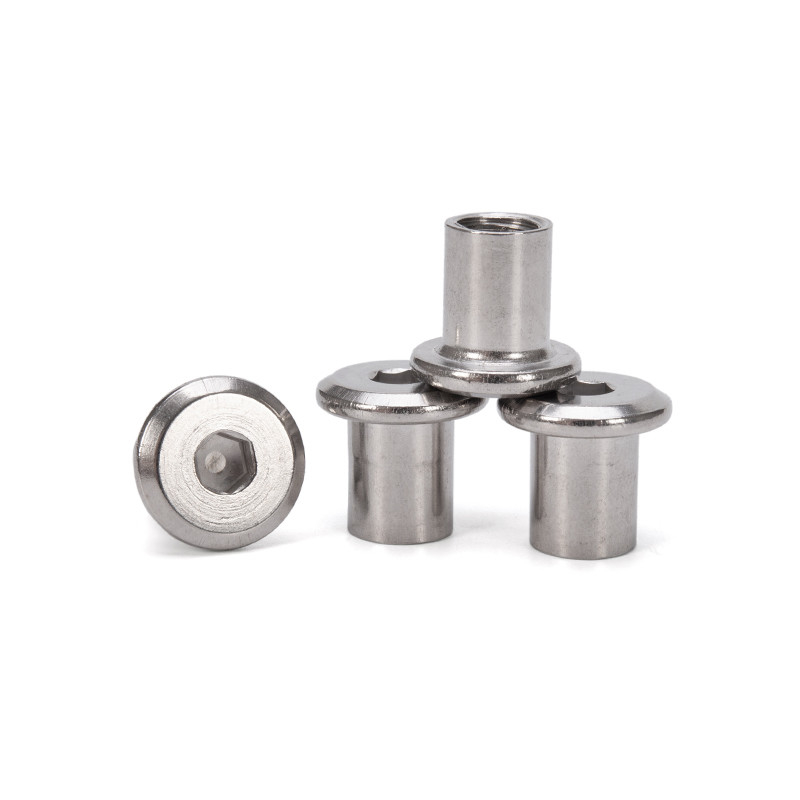 Durable M3 M4 M5 M6 M8 304 Stainless Steel Flat Hex Allen Socket Threaded Barrel Nut Sleeve Nut for Food Beverage Industry