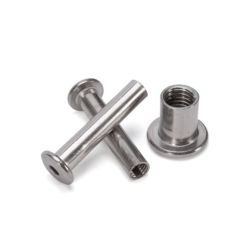 Metric ZINC PLATED M12 M6 M8 Hex Socket Flat Head Connection Lock Furniture Cap Splint Barrel Nut with Hex Key and Bolt
