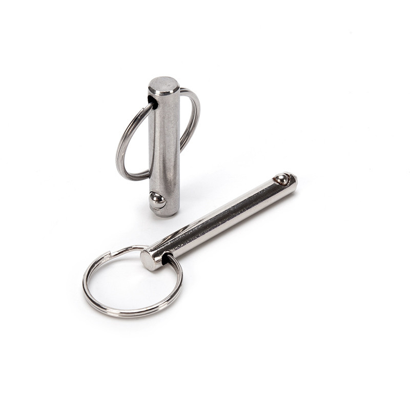 Quick-Release Pins Stainless Steel Ball Lock Handle with Detent Ring Pin Shipping Air Bright Finish General Industry