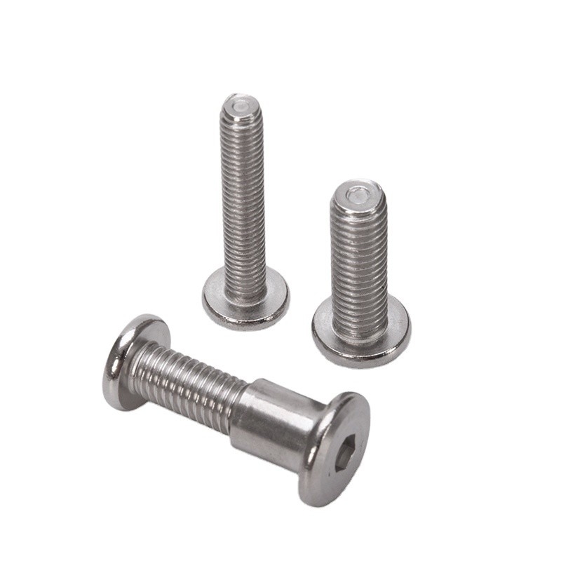 Metric Grade 8.8 A2-50 M6 Stainless Steel 304 Flat Hex Socket Head Male and Female Chicago Screws with Nut DIN Standard