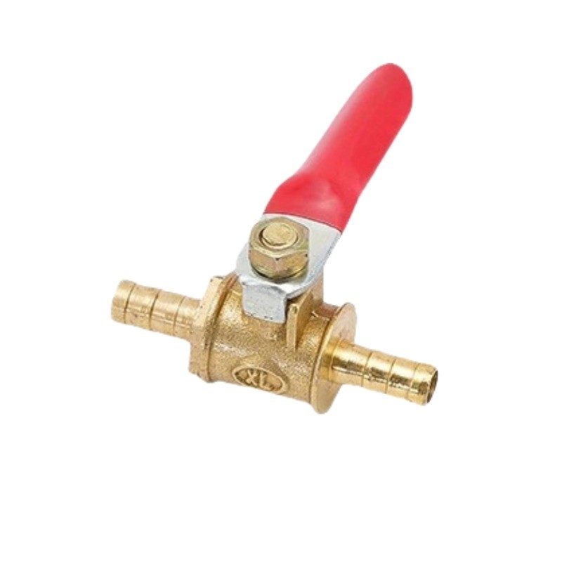 6mm Pneumatic Connector Handle Hose Barb Inline Brass Water Oil Air Gas Fuel Line Shutoff Ball Valve Pipe Fittings C10200