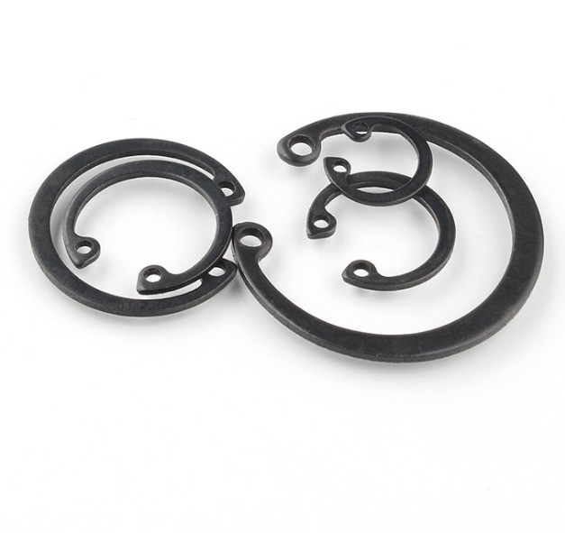 Size M3M4M5M6M8M10M12M14M16M240M18M20M22M24M27 Healthcare Application Steel Retaining Ring with Blackened Hole DIN471 and Plain Finish