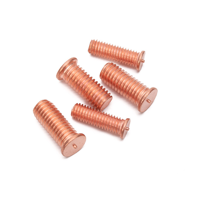 Bright Finish Uncoated Capacitor Discharge External Thread Steel Copper Plated Weld Stud M6 M8 M10 ISO13918 for Aluminium