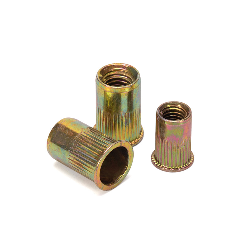 Metric Zinc Yellow-Chromate Plated Steel Insert Nuts for Easy Assembly DIN Standard Reduced Countersunk Head Rivet Nuts