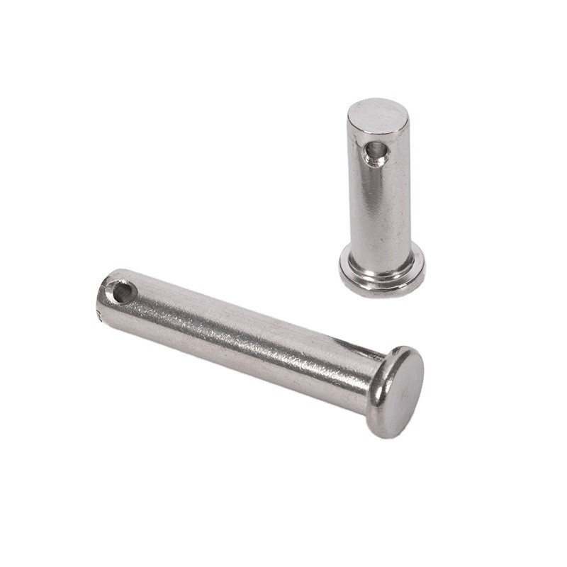 Stainless Steel Flat Head Safety Lock Clevis Pins With Hole and Steam Oxide Nitride Finish for Extreme Heat Environments