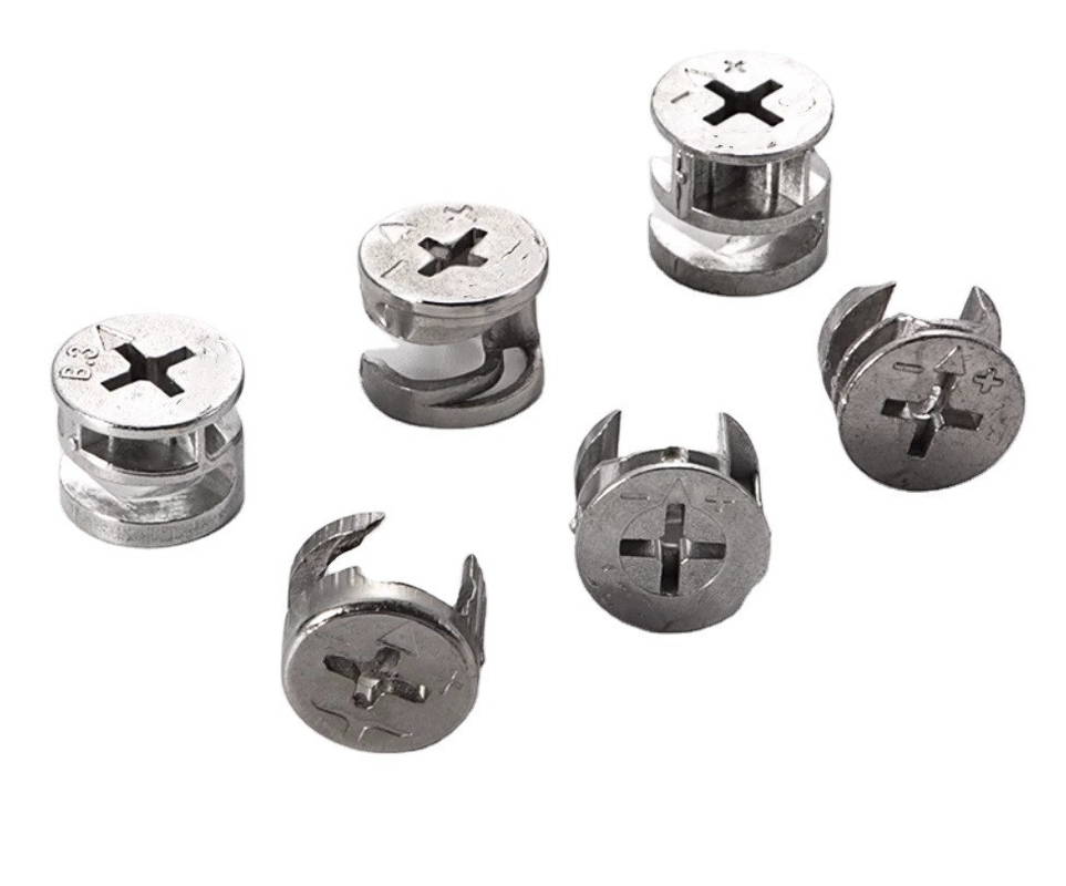 Smooth Furniture Assembly Zinc Alloy 10 Connectors Plug Mini Fix Cabinet Connector Cam Lock for Quick and Easy Assembly