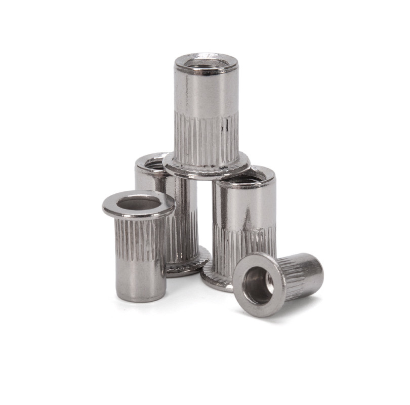 DIN Standard Zinc Plated Carbon Steel Flat Head Rivetnut Blind Rivet Nuts Threaded Insert Blend Nut for Versatile Fastening Solutions