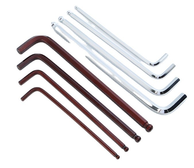 Chrome-plating Allen Hex Key Z and L Type Wrench 1.5mm 2mm 2.5mm 3mm 4mm 5mm 6mm 8mm 10mm for OBM Support Taily OEM Silver