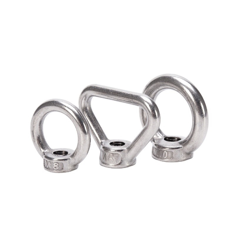Coarse Thread M10 M12 SS316 304 Triangle Bow Nut Round Ring Lifting Eye Nut For Rope Fitting Carbon Steel Professional