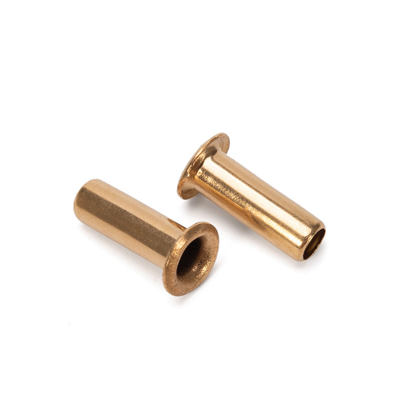 JIS Standard Brass Custom Copper Aluminum Hollow Tubular Rivet Uncoated Finish for Industrial Applications