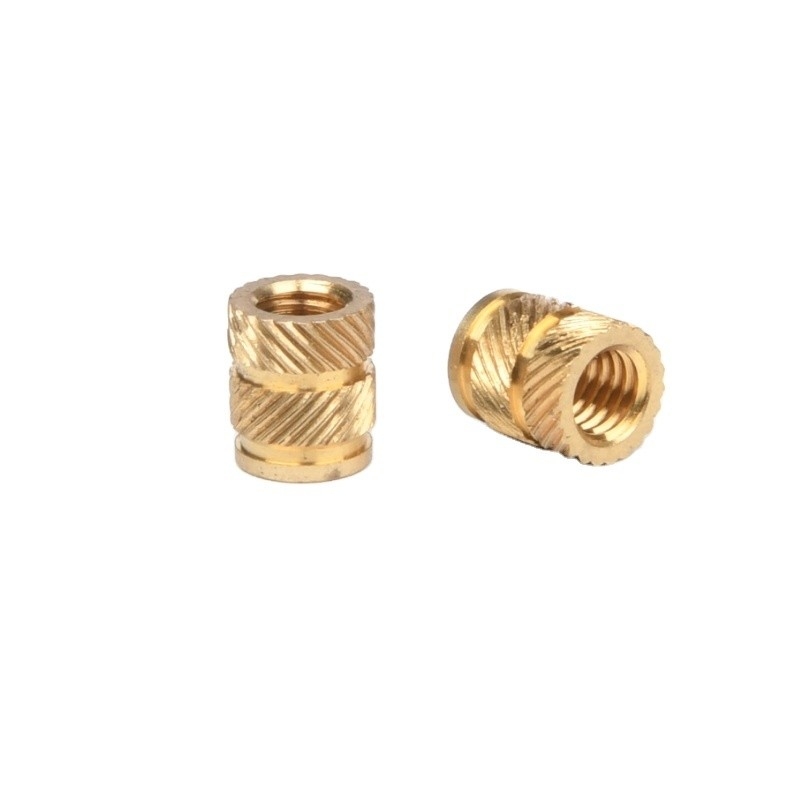 Chrome Plated Brass Insert Nut for Plastic Toy and Tool Reticulated Pattern Black Oxide Finish Imperial Measurement System