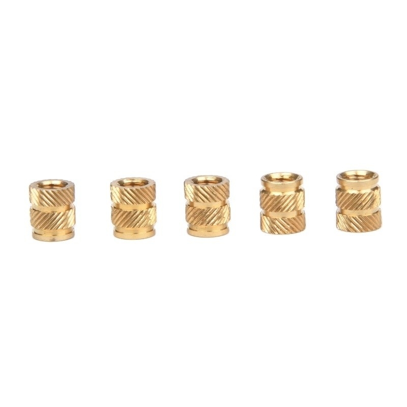 Metric Measurement System Brass Nut for Over Molding and Double-pass Mold in Retail Industry Reticulated Diamond Knurled