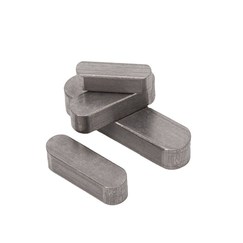 Water Treatment Bolts length 8mm ANSI Standard DIN6885 Type A Round Ended Shaft Key Carbon Steel Flat Pins Parallel Key with Galvanized Finish