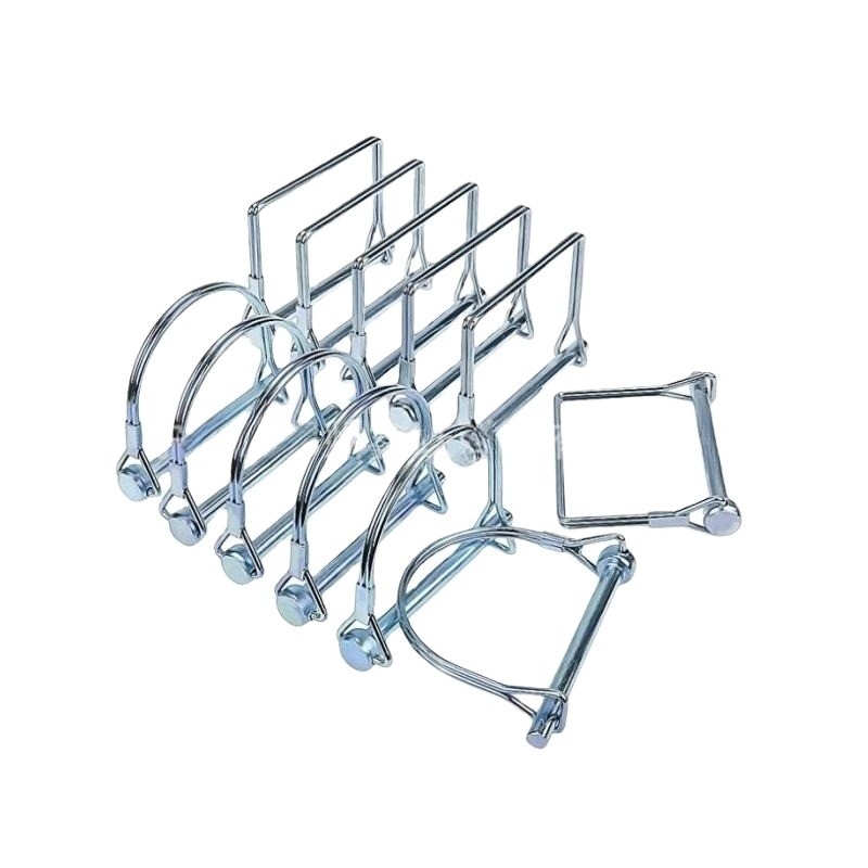 Quick-Release Pins Heavy Duty Wire Lock Pin for Trailers 1/4&quot; Square Tab Snapper Hitch Pin made of A2 Stainless Steel