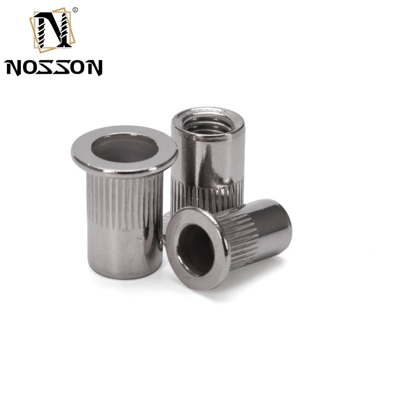 Instock M6 Half Hex Blind Rivet Nut Ss304 Blue White Zinc Flat Head Hexagon Riveted Nut for Metric Measurement System