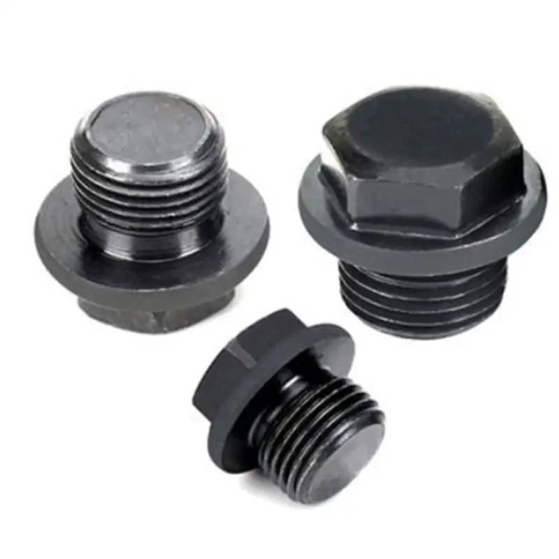 ALLOY Iron Carbon Steel Gr4.8 Gr8.8 Gr10.9 Gr12.9 ASTM A325 GR A B C Black Oxide Hexagon-duty Hexagon Head Pipe Plug DIN910