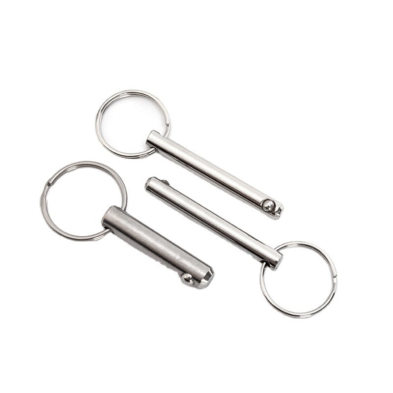Stainless Steel Quick Release Ball Lock Pull Handle Detent Ring Pin with Bright Finish and Longer Life TiCN Coating