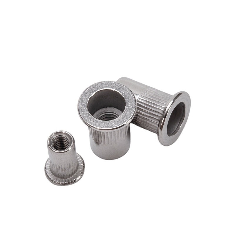 Metric Measurement System ThroughThreaded Hole Rivet Standoff with Galvanized Finish and 304 Stainless Steel Material