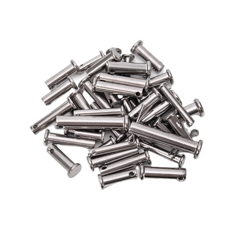 Longer Life TiCN Finish 304 Stainless Steel Flat Head Cylindrical Pin with Hole and Steel Lock Cotter Pin Standard DIN94