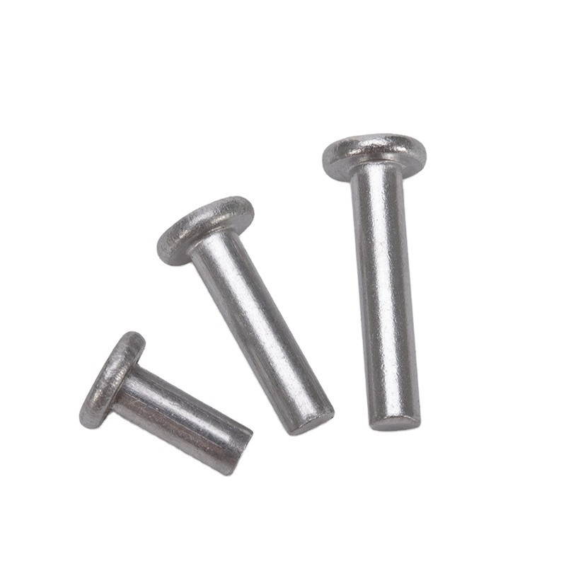 ANSI/ASME Standard Flat Head Solid Rivet Bright Finish and Stainless Steel/Aluminium Material for Heavy Duty Applications