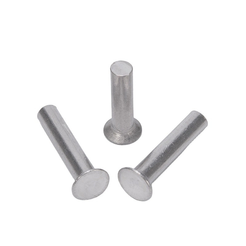 Bright Finish Aluminium M2 M2.5 M3 M4 M5 M6 Shank Rod Diameter GB869 Flat Countersunk Head Punch Self-plugging Solid Rivet