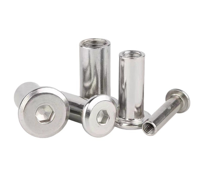 M5 M6 M8 M10 M12 Flat Head Socket Head Furniture Connector Sleeve Barrel Nut with DIN Standard Stainless Steel Material