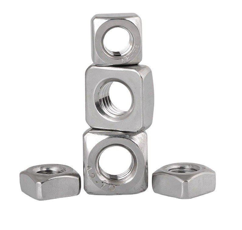 Black Oxide Finish Stainless Steel M3 M5 M6 M12 Nut Small Side Bolt And Nuts 316 Countersunk Head Square Nuts ANSI Standard