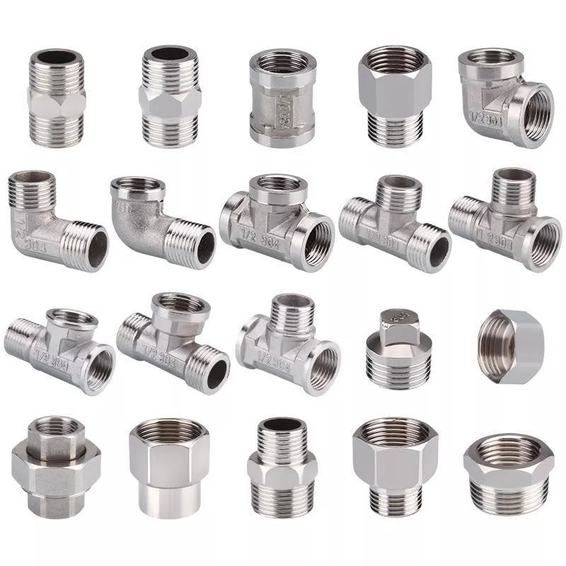 Equal Stainless Steel Thread Pipe Fitting NPT/BSP SS304 Nipple Connection with Hexagon Head Code