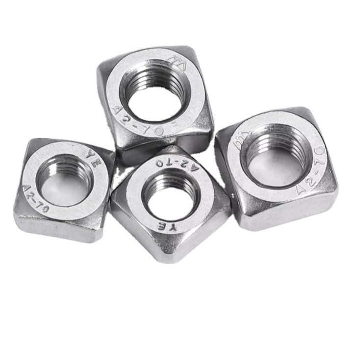 Zinc Plated Stainless Steel DIN Standard Thin Square Nut for Fastener Product in Food Beverage Application