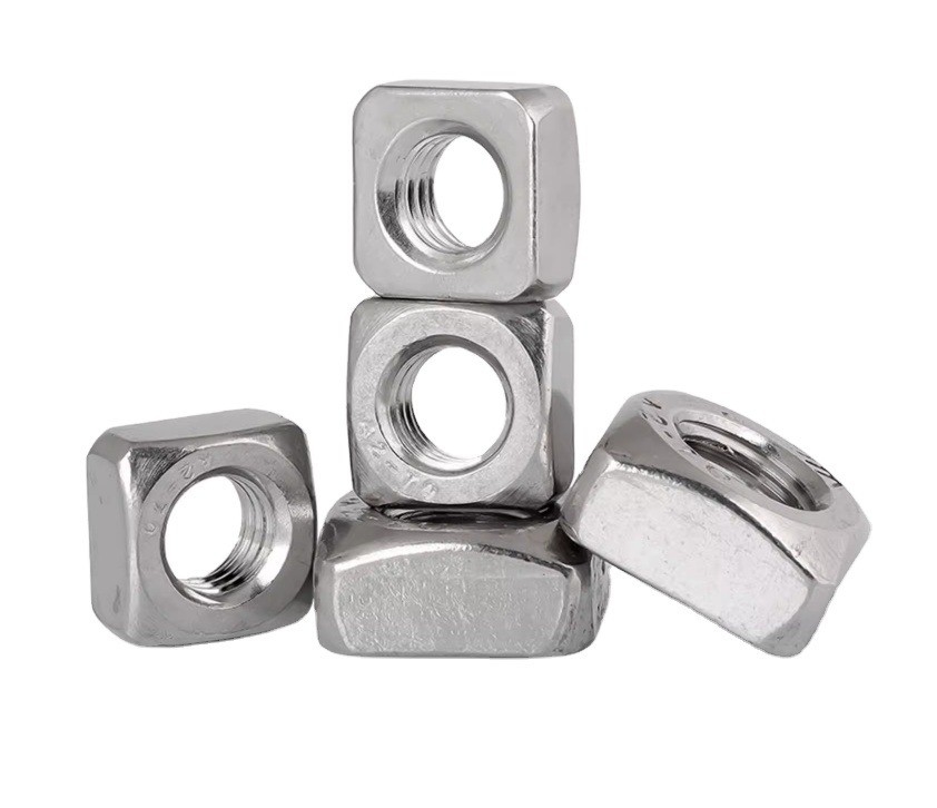 M3 M4 M5 M6 M8 M10 M12 304/316 Stainless Steel Square Nut for Food Beverage Heavy Industry