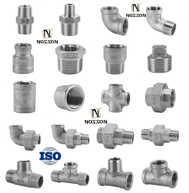 Stainless Steel 304/316 Industrial Tee Pipe Fittings Cross Side Outlet Nipple Connector Type 4 Way Casted Lateral Tee
