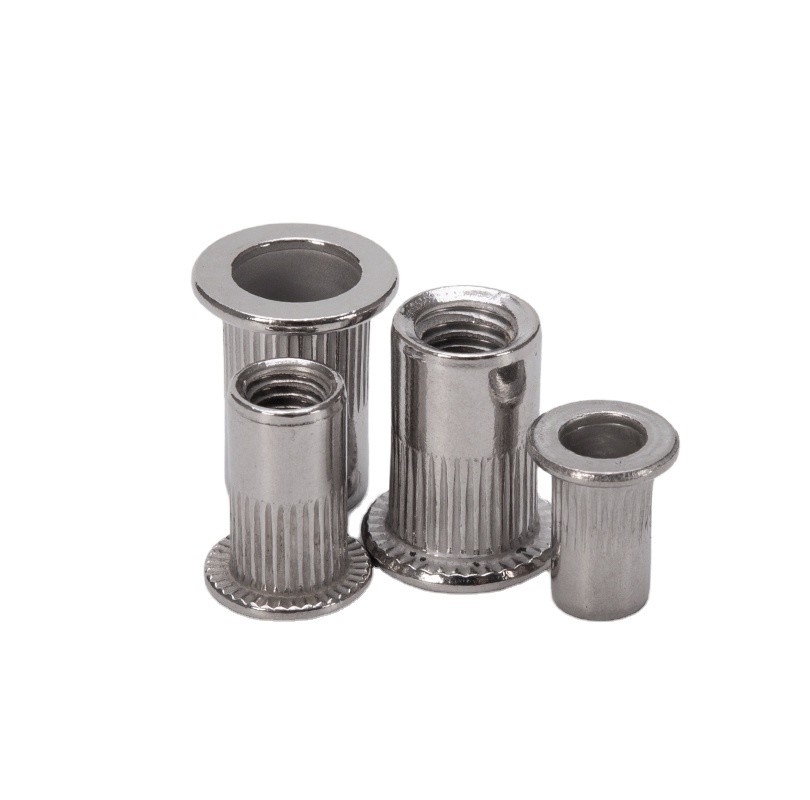 SS304 Stainless Steel A2-70 Flat Head Open End Knurled Body Insert for Metric Measurement System in Oil Gas Industry