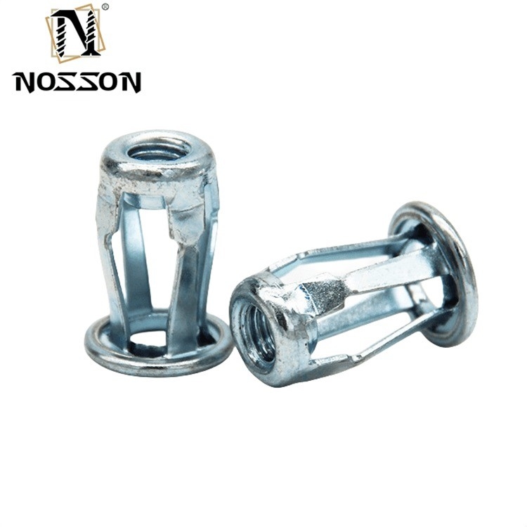 DIN Standard M6 M8 Galvanized Carbon Steel Insert Nut Lantern Rivet Nut Jack Nut for Heavy Industry Performance and Needs