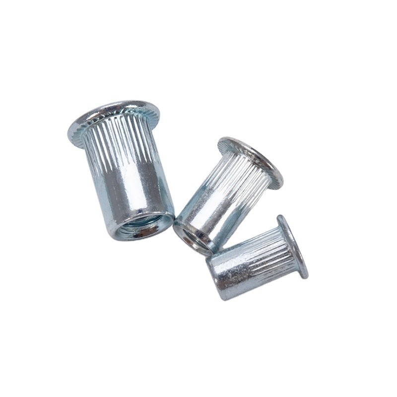 ZINC PLATED Aluminum Rivetnuts Blind Set Nutserts Threaded Insert Nutsert Cap Flat Head Rivet Nuts M3 M4 M5 M6 with 304 Stainless Steel