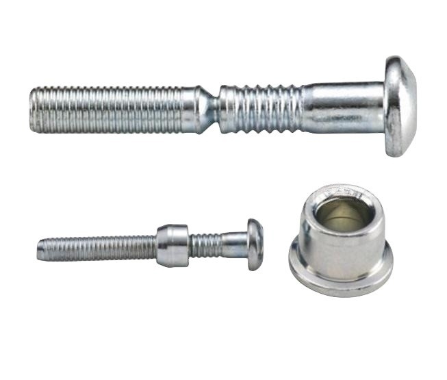 Bright Finish C50L Dome Head Ring Grooved Lock Bolt with Nut Collar High Tensile Strength Uncoated Stainless Steel Uncoate