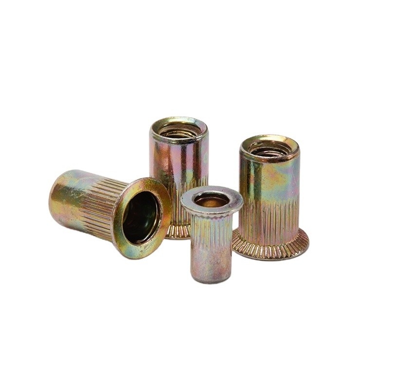 DIN Standard Customized Flat Head Rivet Nut Pressure Threaded Inserts for Oil Gas Industry in Metric Measurement System