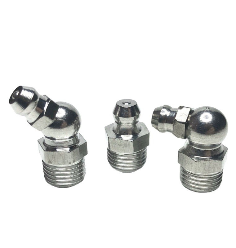 Female Connection Steel Zinc Plated Straight Grease Fitting for Free Sample and White Color