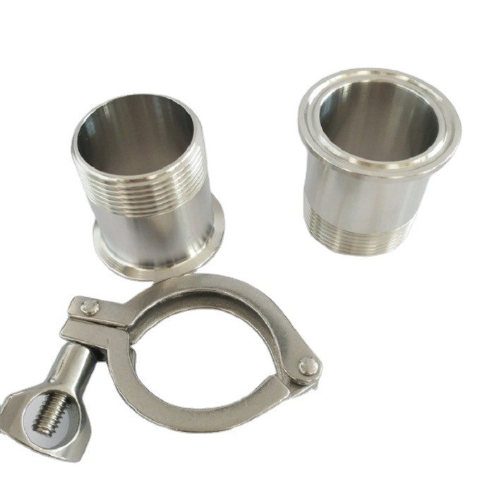 Casting Flange Connection Sanitary Stainless Steel Double Pins Tri Clamp Ferrule Pipe Clamp for Pipe Lines Connection