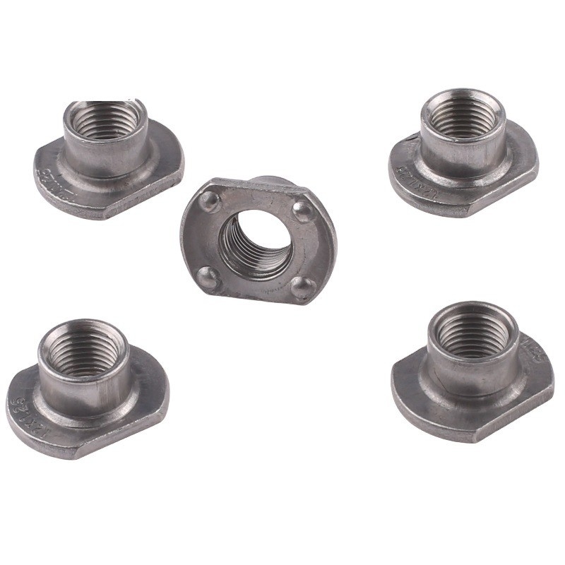 Industrial Machinery Parts JIS Standard M4 M5 M6 Carbon Steel T-Nut with Hole Spot Welding Nuts in Black Oxide Finish