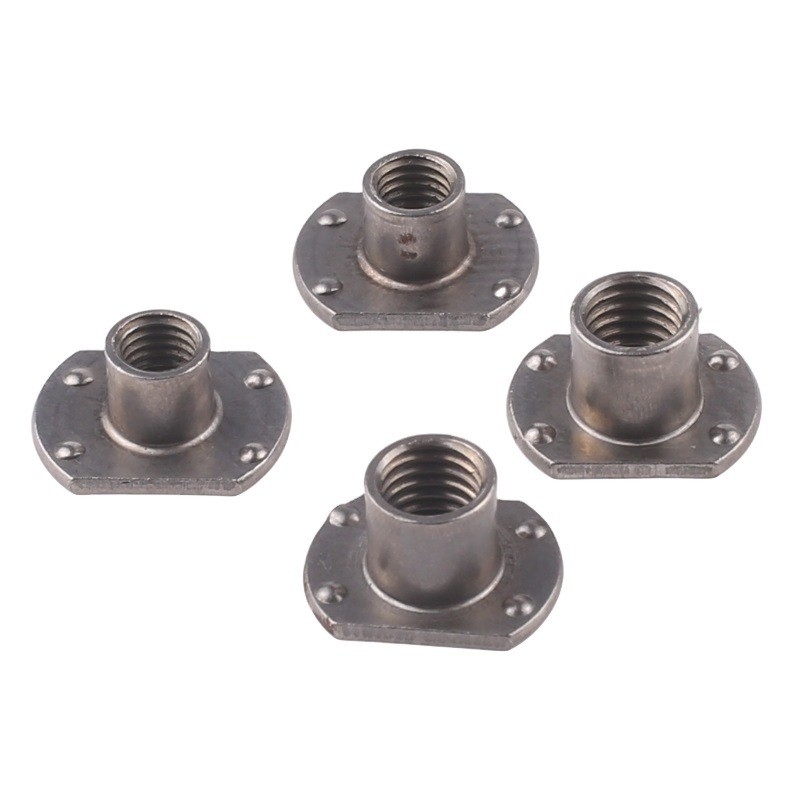 Chrome Plated T-Type Edge Welding Nut for Automotive Spot Welding Steel Bolts Durable and Easy to Install 8mm-50mm Length